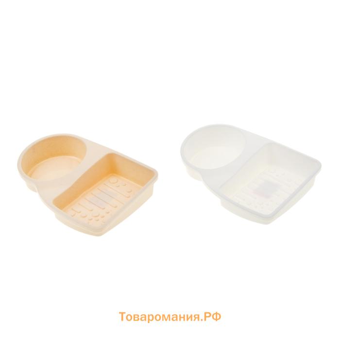 Подставка для губки и дозатора, пластик, МИКС