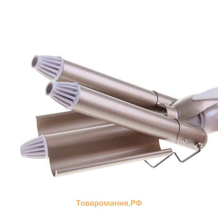 Плойка LW-09, 35 Вт, керамическое покрытие, d=25 мм, 220°С, белая