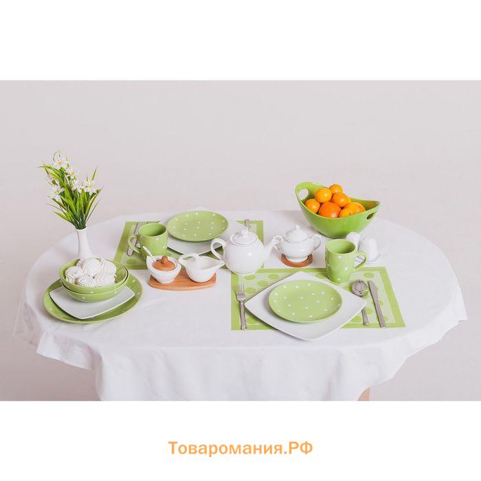 Кружка  «зелёное Горох», 360 мл, керамика, зелёная