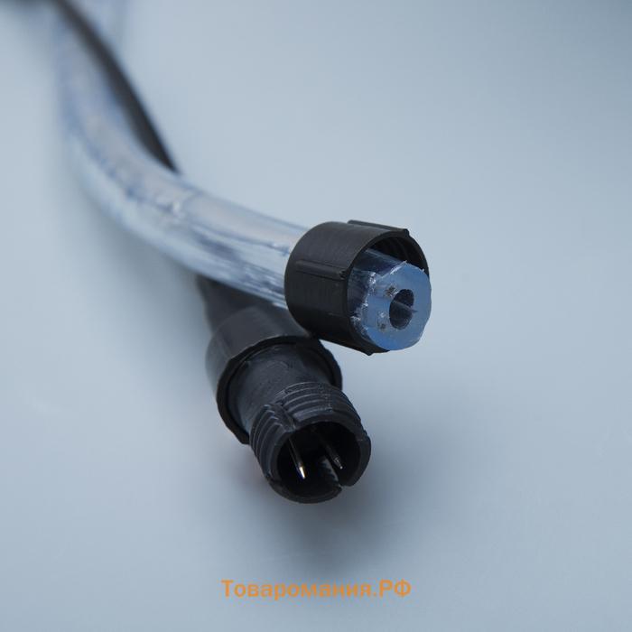 Гирлянда светодиодная, световой шнур Lighting, 10 мм, IP65, 20 м, 24 LED/м, 220 В, 8 режимов, свечение тёплое белое