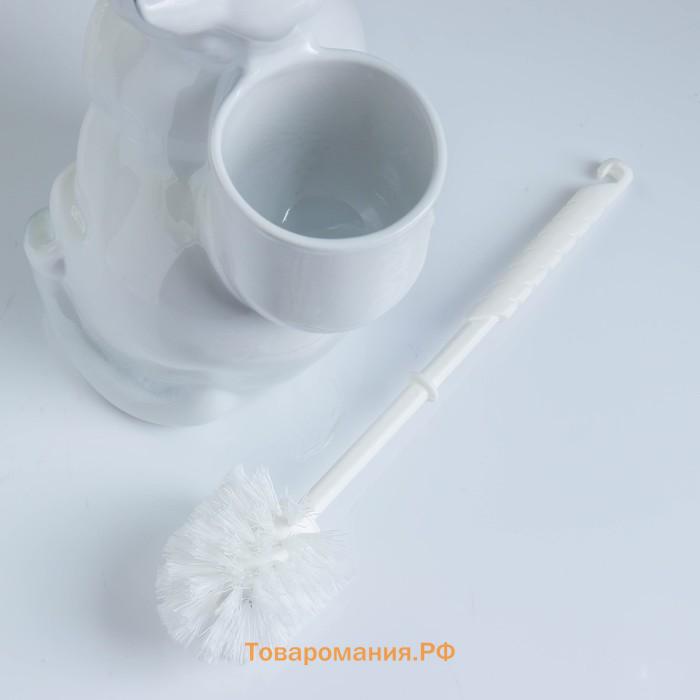 Подставка под ёрш "Кошка" с ёршиком, 20х18х37см