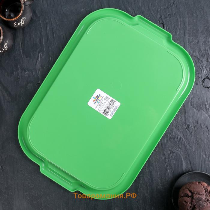 Поднос SparkPlast, 39×27 см, пластик, микс