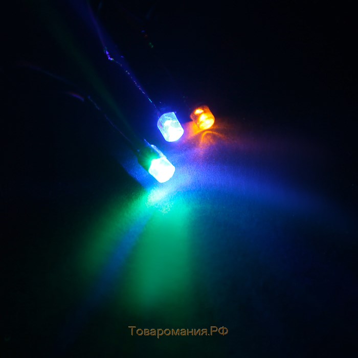 Гирлянда «Бахрома» 3 × 0.9 м, IP44, УМС, тёмная нить, 232 LED, свечение мульти, 220 В