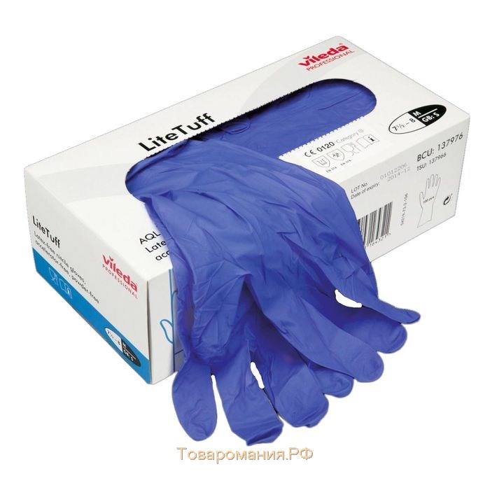 Перчатки для профессиональной уборки «ЛайтТафф», размер L, цвет сиреневый