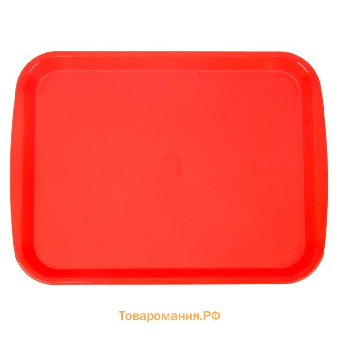 Поднос SparkPlast, пластик, 43×31.2×2.3 см, красный