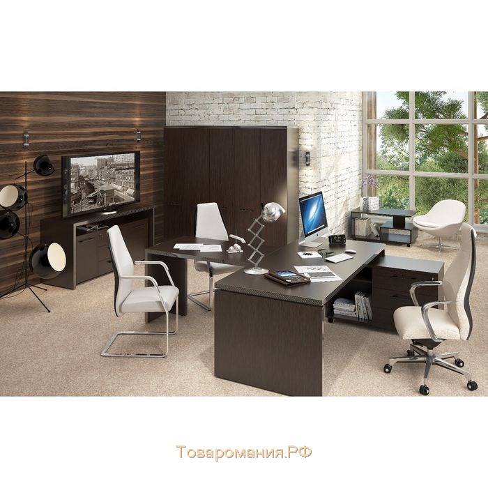 Стол руководителя TORR TCT 1820L, венге магия