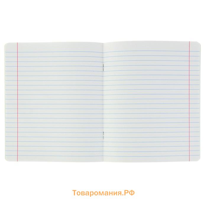 Тетрадь 12 листов в линейку ErichKrause «Классика», обложка мелованный картон, блок офсет, белизна 100%, голубая