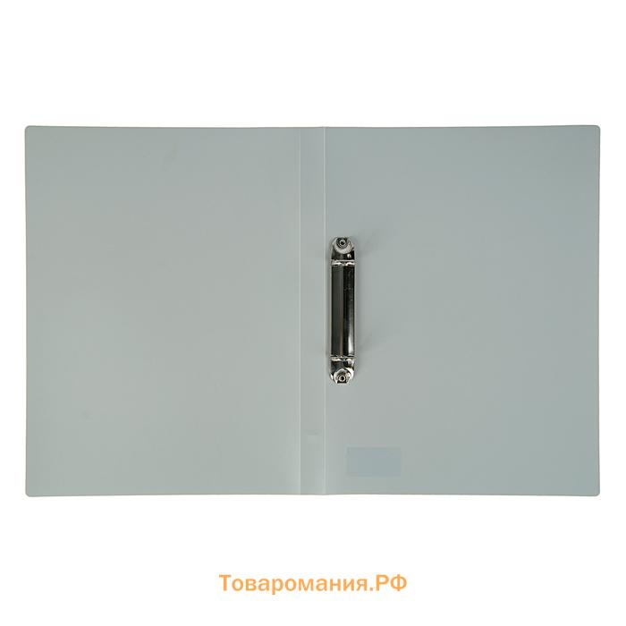 Папка на 2 кольцах А4, Calligrata, 18 мм, 500 мкм, серая