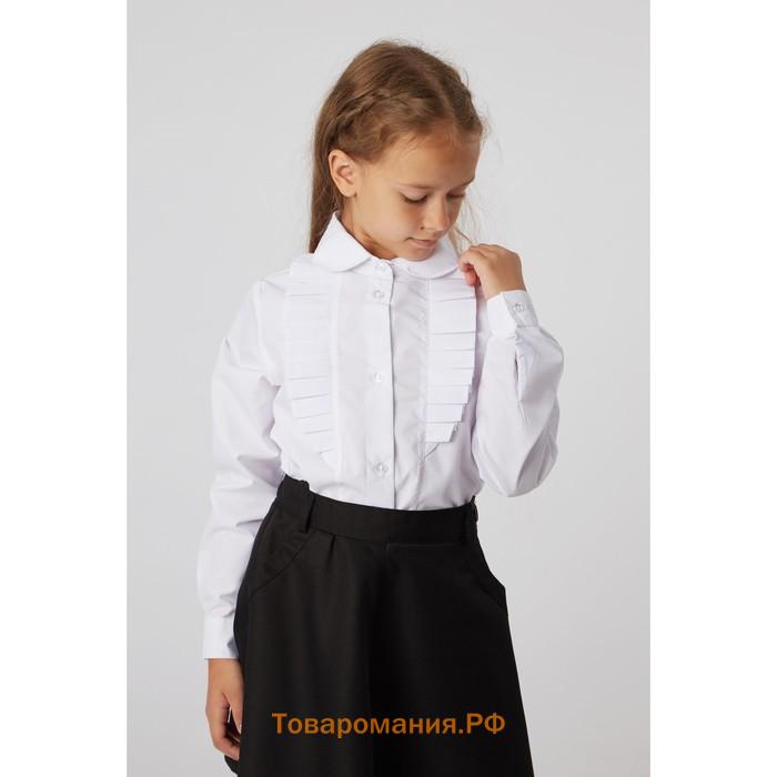 Блузка для девочки, цвет белый, рост 134 см