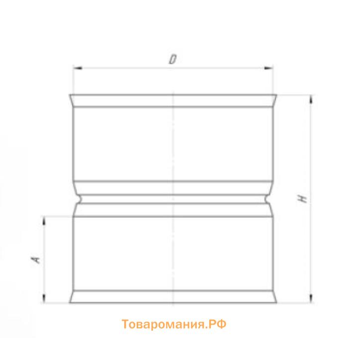 Адаптер, d 115 × 115 мм, нержавейка 1.0 мм