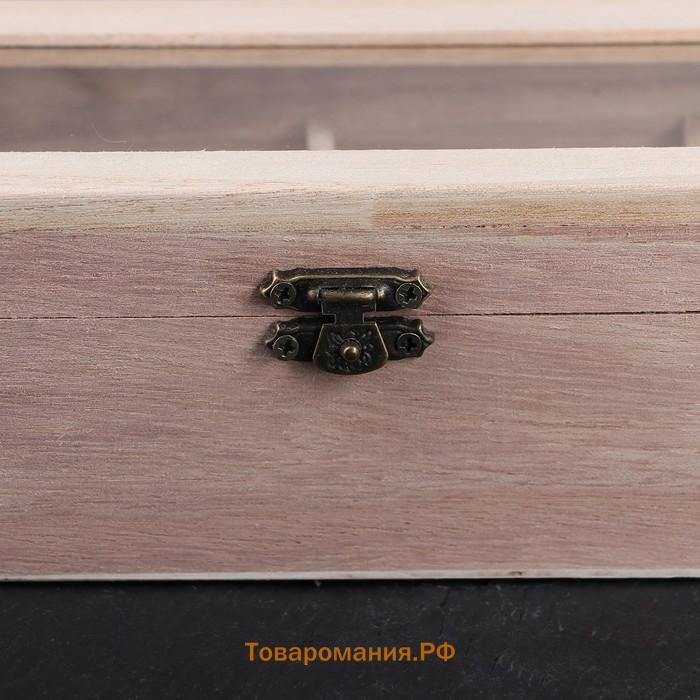 Ящик для хранения чайных пакетиков  «Ахмадабад», 4 ячейки, 25×9.5×6.5 см