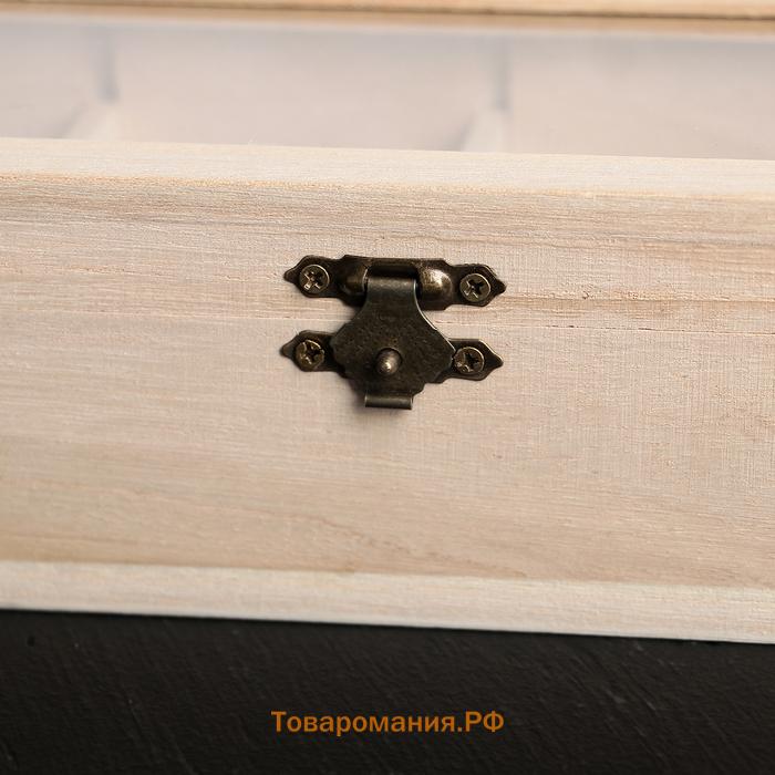 Ящик для хранения чайных пакетиков  «Ахмадабад», 4 ячейки, 25×9.5×6.5 см