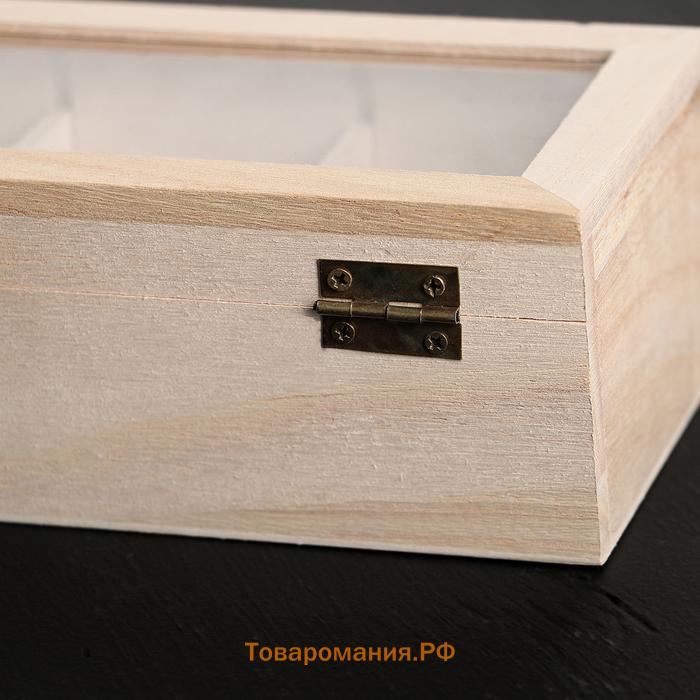 Ящик для хранения чайных пакетиков  «Ахмадабад», 4 ячейки, 25×9.5×6.5 см