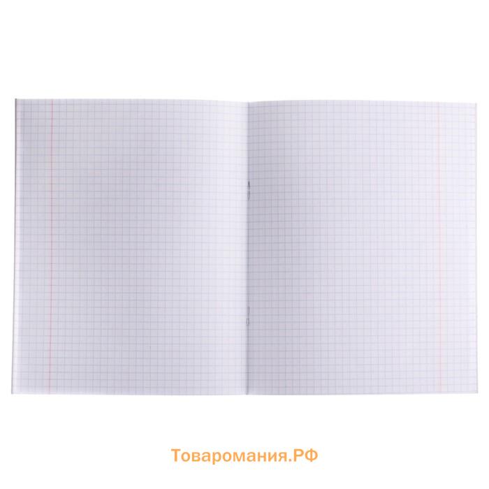 Тетрадь 48 листов в клетку, Metallic, обложка бумвинил, черная