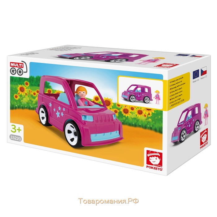 Машинка Efko MultiGo «Городской автомобиль», с водителем, цвет розовый
