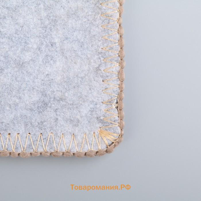 Коврик придверный  «Цветная косичка», влаговпитывающий, 47×77 см