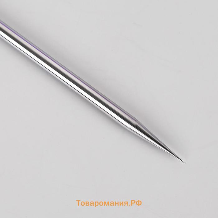 Игла косметологическая, двусторонняя, с петлёй, 12 (±0,5) см, цвет серебристый