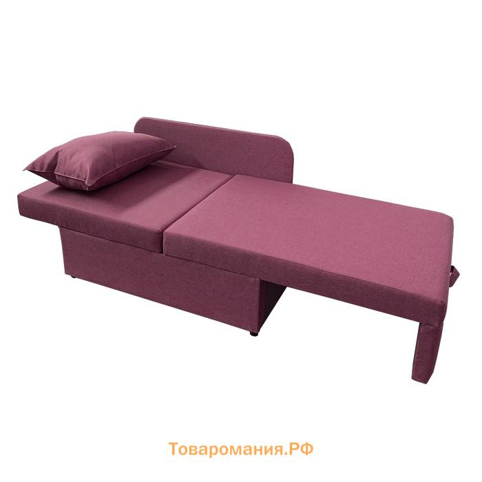 Диван кушетка NEXT NICE, со спальным местом 750×1950 мм, рогожка WINE