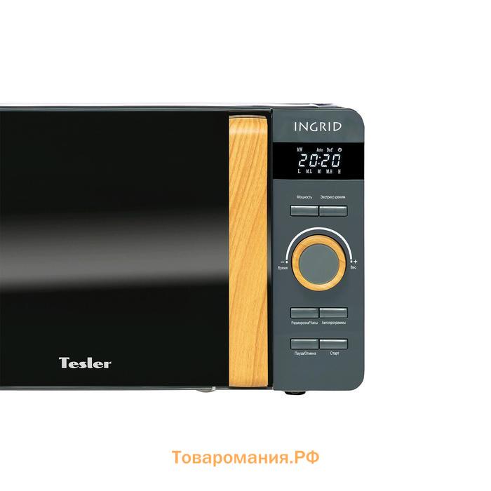 Микроволновая печь Tesler ME-2044 GREY, 700 Вт, 20 л, 8 режимов, таймер, серая