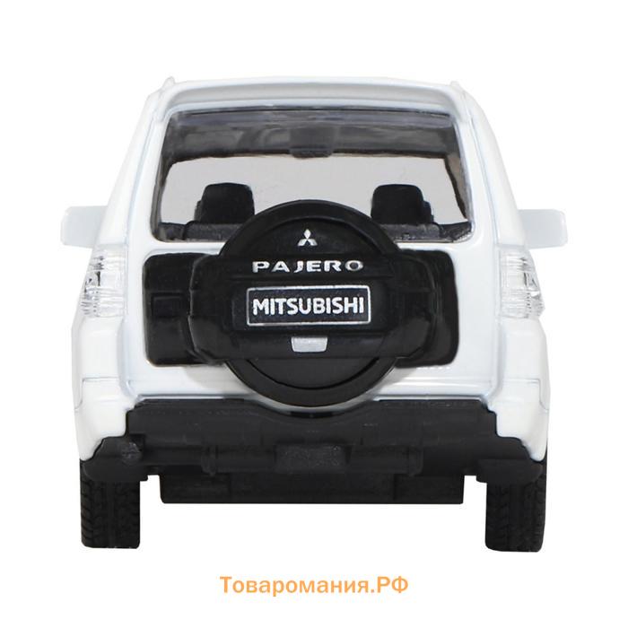 Машина металлическая Mitsubishi Pajero 4WD Turbo 1:43, инерция, открываются двери, цвет белый