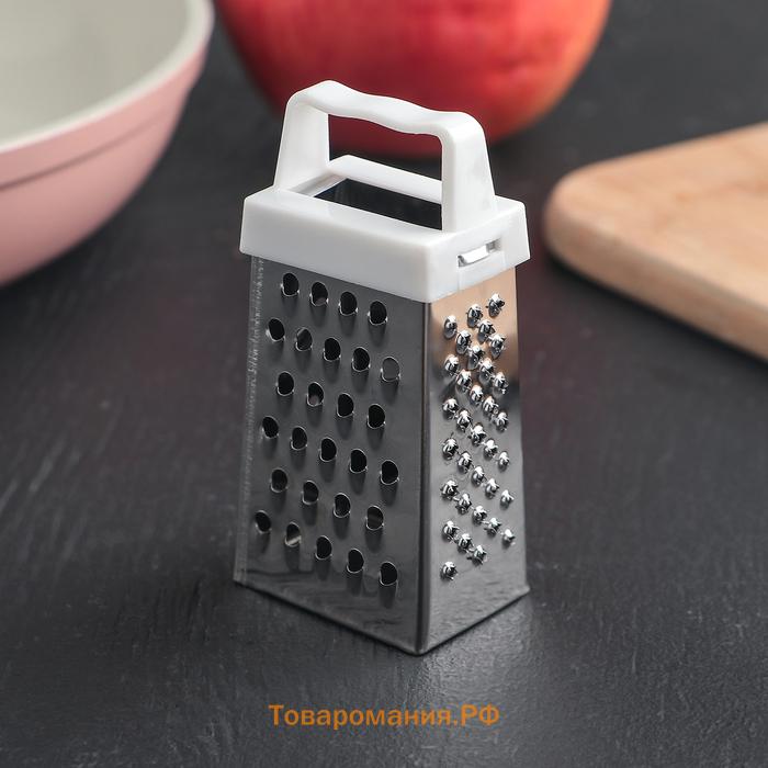 Тёрка четырёхгранная c магнитом , 3.5×7×3 см, МИКС
