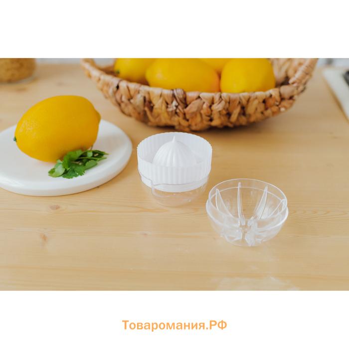 Соковыжималка для цитрусовых с лотком и крышкой , d=7.5 см, 7×8 см, МИКС