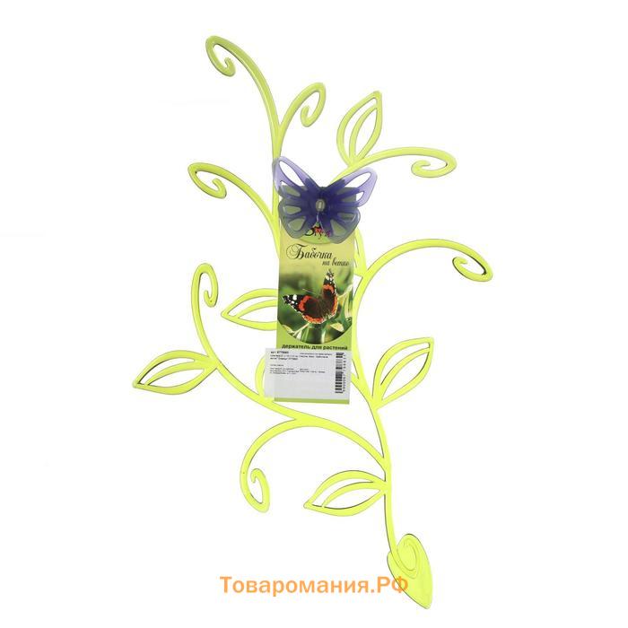 Шпалера, 37 × 19 × 0.5 см, пластик, цвет МИКС, «Бабочка на ветке», Greengo