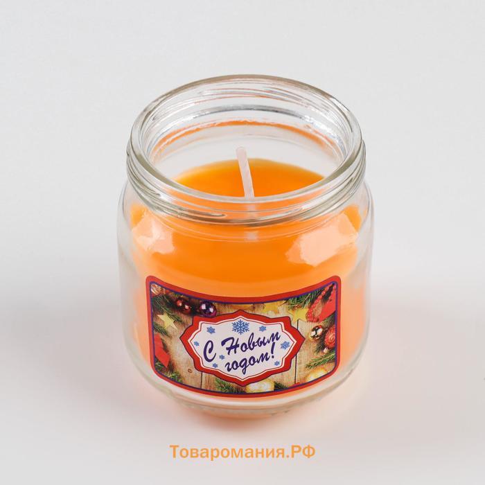 Ароматическая свеча в банке "Мандарин", 6,4х6 см