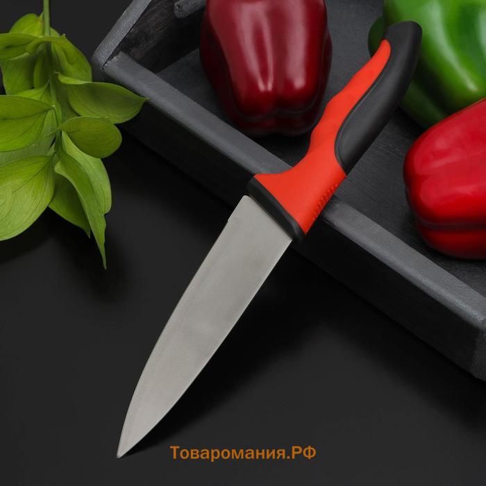 Нож-шеф  Bull, лезвие 15 см, красный