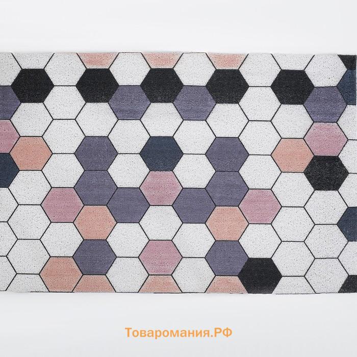 Коврик придверный  «Лофт», вырезной, грязезащитный, 80×120 см