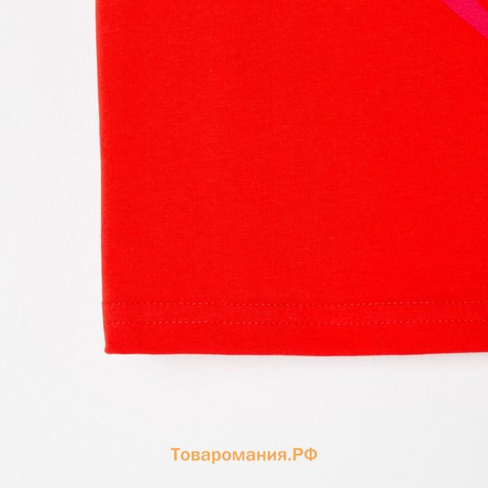 Футболка детская KAFTAN "Папина дочка" р.32 (110-116), красный
