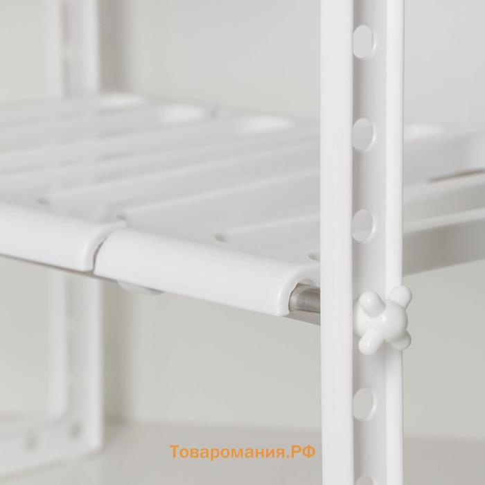 Полка под раковину раздвижная, 26×50(70)×38 см, белая