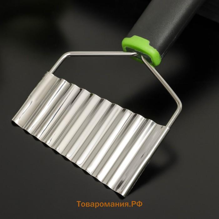 Нож для фигурной нарезки  Lime, 20 см, нержавеющая сталь, чёрный