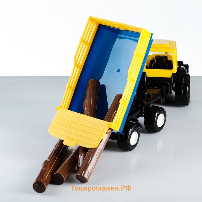 Трактор «Сельхоз», с прицепом, 42×13×13 см, МИКС