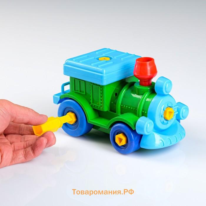 Конструктор винтовой «Поезд», 16×9×9 см, МИКС