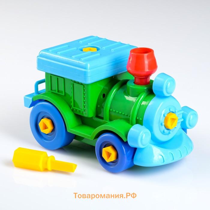 Конструктор винтовой «Поезд», 16×9×9 см, МИКС