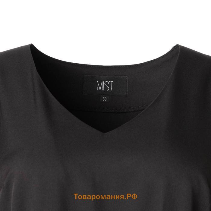 Платье женское миди MIST plus-size, р.50, черный