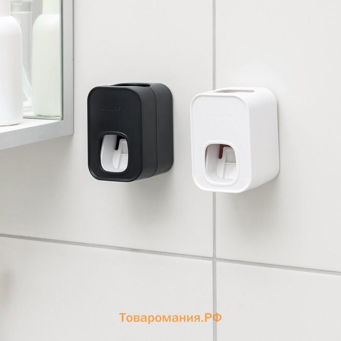 Выдавливатель для зубной пасты на клейкой ленте , 5.5×6×9 см, белый