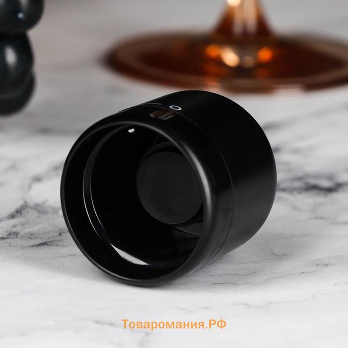 Пробка вакуумная для вина «Блеки», 5×5×6 см, чёрная