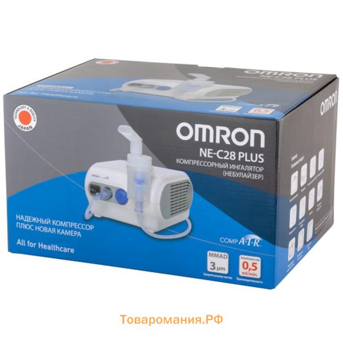 Ингалятор OMRON С28 Plus (NE-C28P-RU), компрессорный, 0.09 мл/мин, 2 - 7 мл