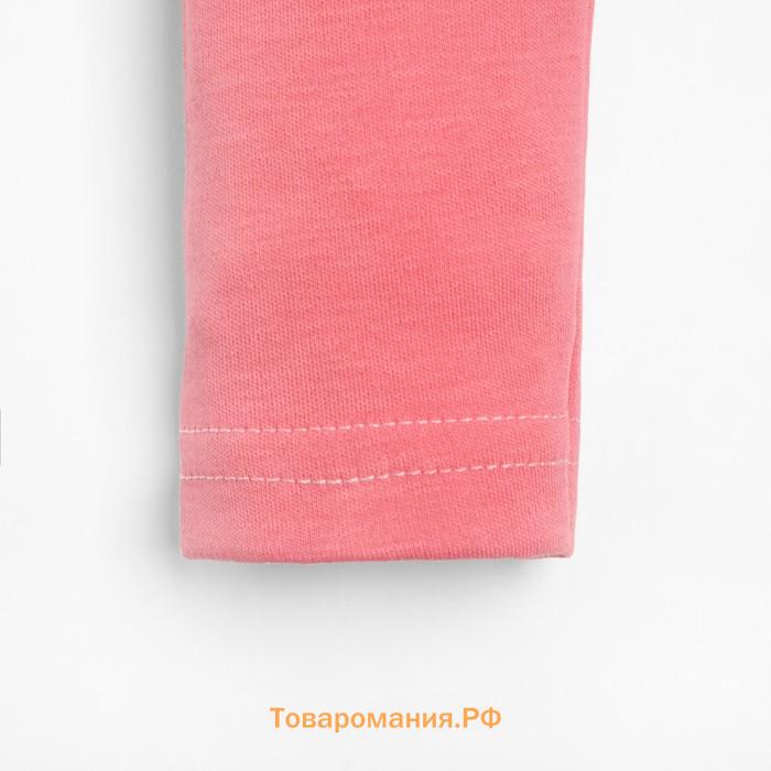 Комплект: платье и леггинсы Крошка Я «Зайчик», рост 68-74 см, цвет бежевый/розовый