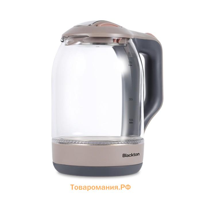 Чайник электрический Blackton Bt KT1727G, 1.8 л, 1500 Вт, бежево-серый