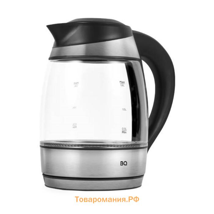 Чайник электрический BQ KT1735G, 1.8 л, 2200 Вт, серебристый