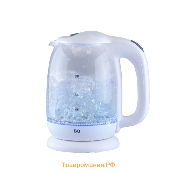 Чайник электрический BQ KT1830G, 1.7 л, 2200 Вт, белый