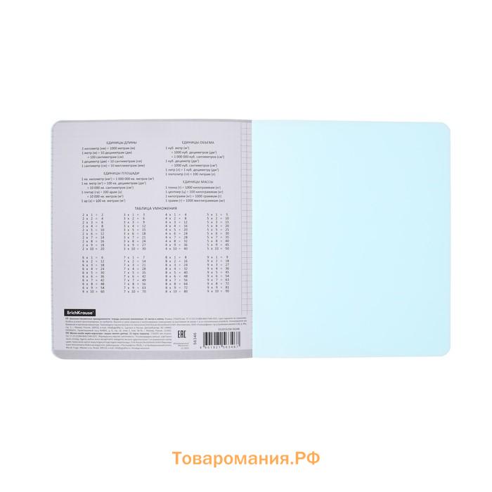 Тетрадь 12 листов в клетку, ErichKrause «Классика» CoverPrо Pastel, в клетку, пластиковая обложка, мятная