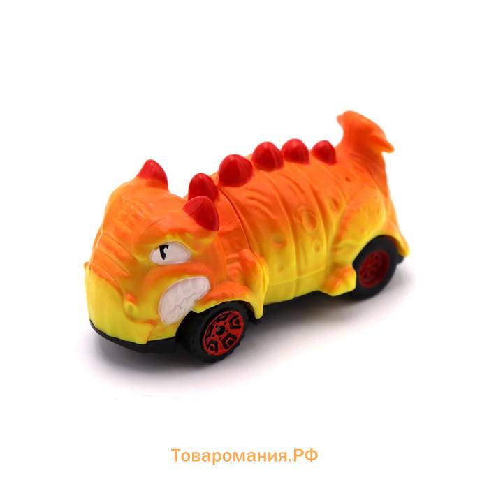 Набор игровой Speedy Dinos «Скоростные динозавры», с фрикционной машинкой и пусковым устройством, цвет жёлтый