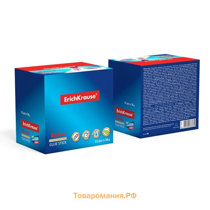 Клей-карандаш ErichKrause Extra, усиленный, 36г