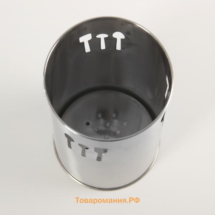 Подставка для столовых приборов  «Индия», 10.5×18 см, нержавеющая сталь