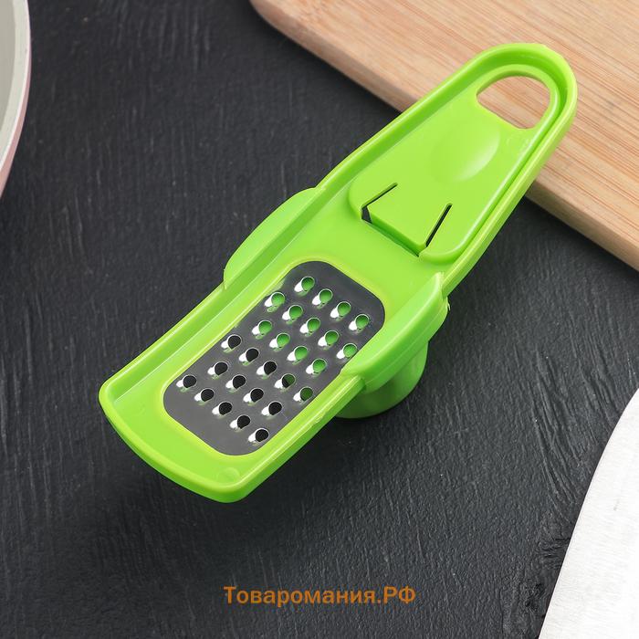 Тёрка для чеснока с держателем , 14 см, малая, МИКС