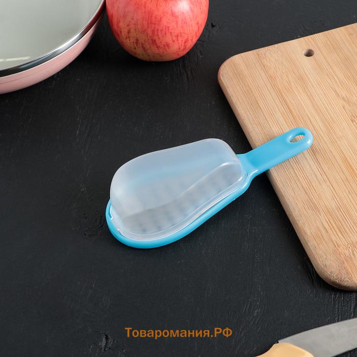 Тёрка с контейнером для детского питания  «Груша», 16 см, мелкая, МИКС